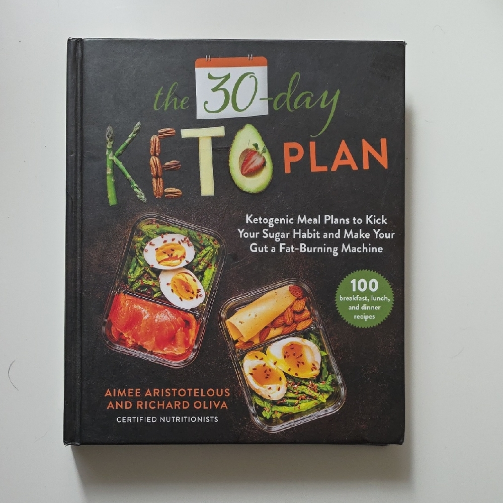 The 30-Day Keto Plan Book by Aimee Aristotelous and Richard Oliva - Black Cover
